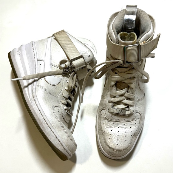 Nike Lunar Force 1 Sky Premium High Top Sneakers in White Women’s 8.5 654850-101 - Picture 2 of 13